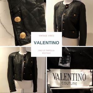 Authentic Valentino Couture black Leather Jacket